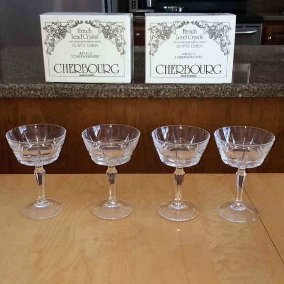 W.M. Dalton Other - Vintage,Unused Crystal Champagne/Sherbet Glasses